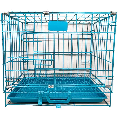 Image of Double Door Metal Wire Dog Cage, Dog Crate, Kennel Crate Dog Cage for Dogs with Removable Tray - (24 Inch)