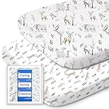 Bassinet Sheets Neutral for Baby Girl Boy, TotBasic Premium Soft Cradle Sheet Compatible with Halo,