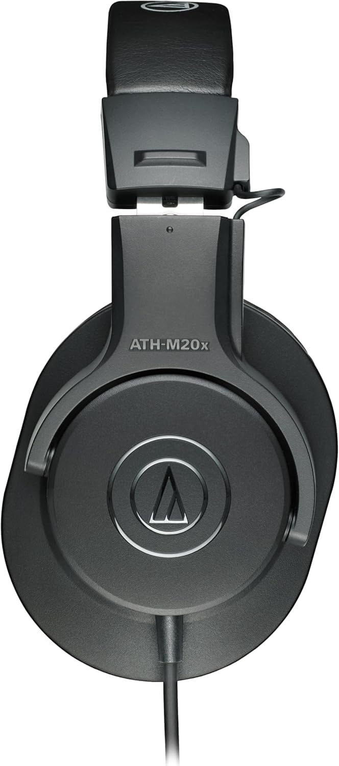 Audio-Technica ATH-M20X Cuffie professionali da studio per la registrazione in studio, i creatori, i podcast e l'ascolto quotidiano.