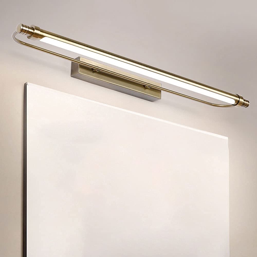 Lustrzane światło LED Vanity Light Łazienka Nowoczesne oświetlenie lustra, minimalistyczna regulowana lampa ścienna do toaletki, oświetlenie szafki z lustrem do(Tryb 3 kolorów)