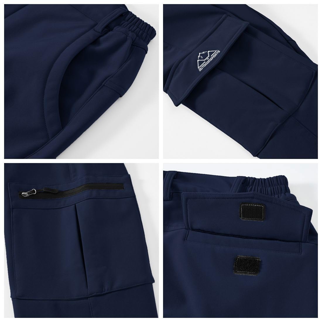 YSENTO Pantalones de senderismo impermeables para mujer, pantalones de softshell, pantalones de esquí de invierno, pantalones de snowboard forrados, pantalones de trekking, pantalones funcionales