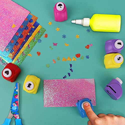 Craft Punches 20Pcs, Katfort Kids Hole Punch Shapes 20 Patterns, Craft Hole Punch Shapes, Shape Paper Punch Set For Crafts For Kids And Adults For Diy Scrapbooking Nail Art Craft Punchers Supplies #TOP4