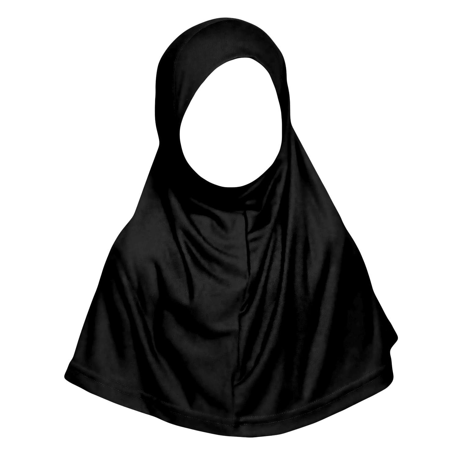 Desert Dress Girls Black Muslim Childrens Islamic Hijab Scarf One Piece Ihlas Kids Head Bonnet Turkish Slip On School Musolla White Hajj Umrah (Black)