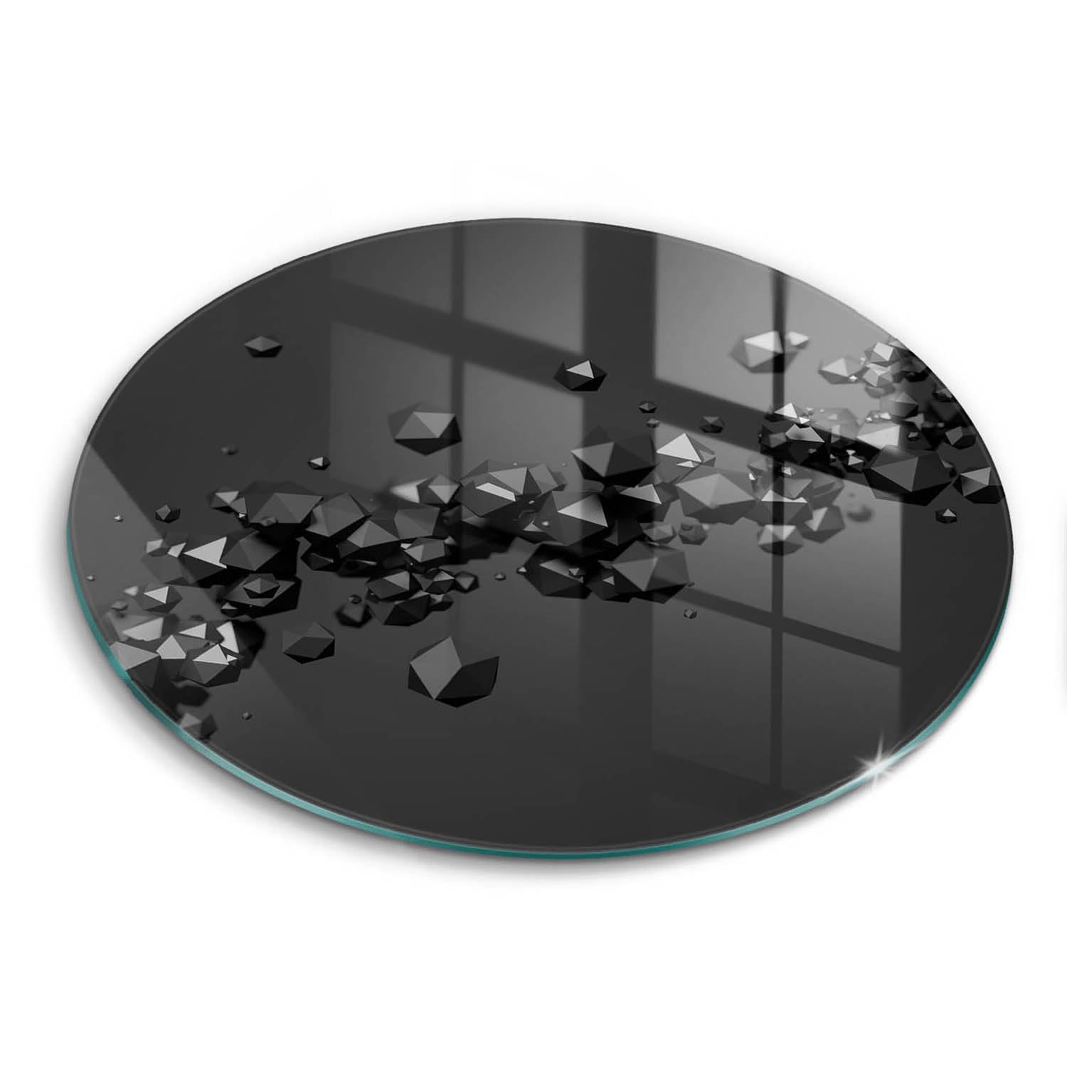 Protection plaque induction 40cm Wallfluent accessoire cuisine décoratif abstraction 3D