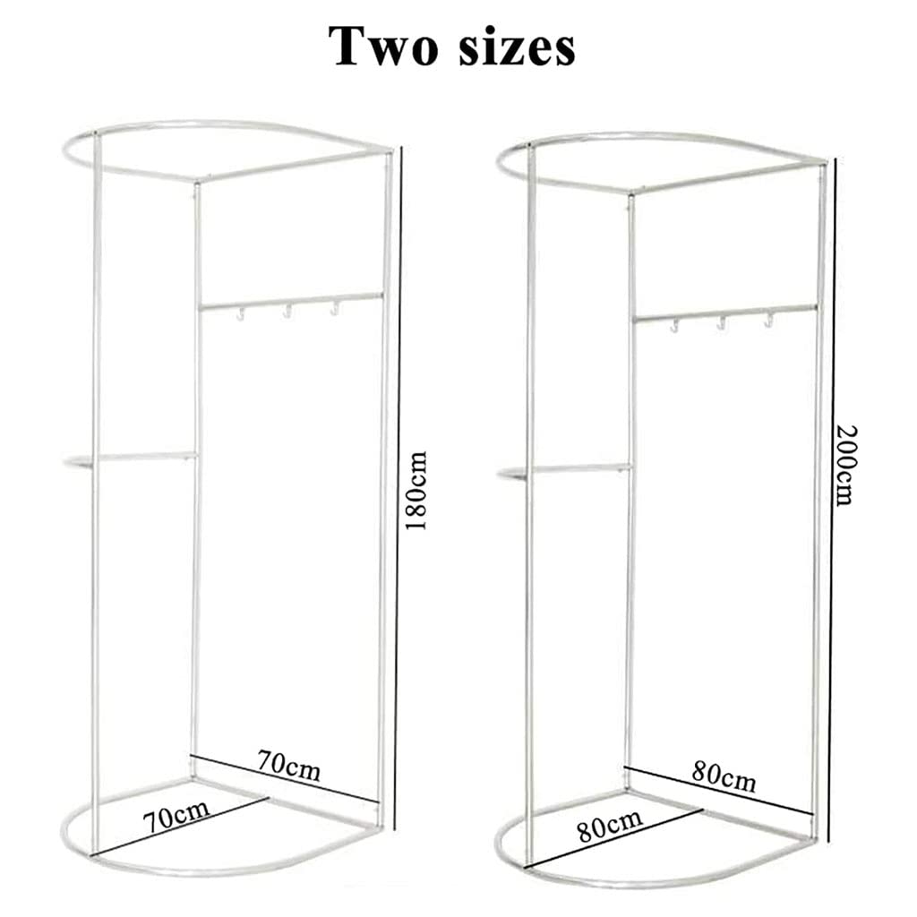 SIAMZYWV Ring Rack Fitting Room, Portable Dressing Room Frame with Curtain and Hook, Changing Room for Clothing Store, Boutiques, Office