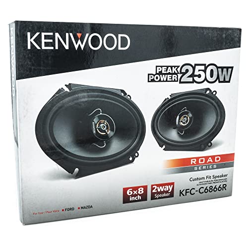 Kenwood KFC-C6866R Road Series Car Speakers (Pair) - 6"x8" 2-Way Car Coaxial Speakers, 250W, 4-Ohm Impedance, Cloth Woofer & Balanced Dome Tweeter, Heavy Duty Magnet Design - Image 6