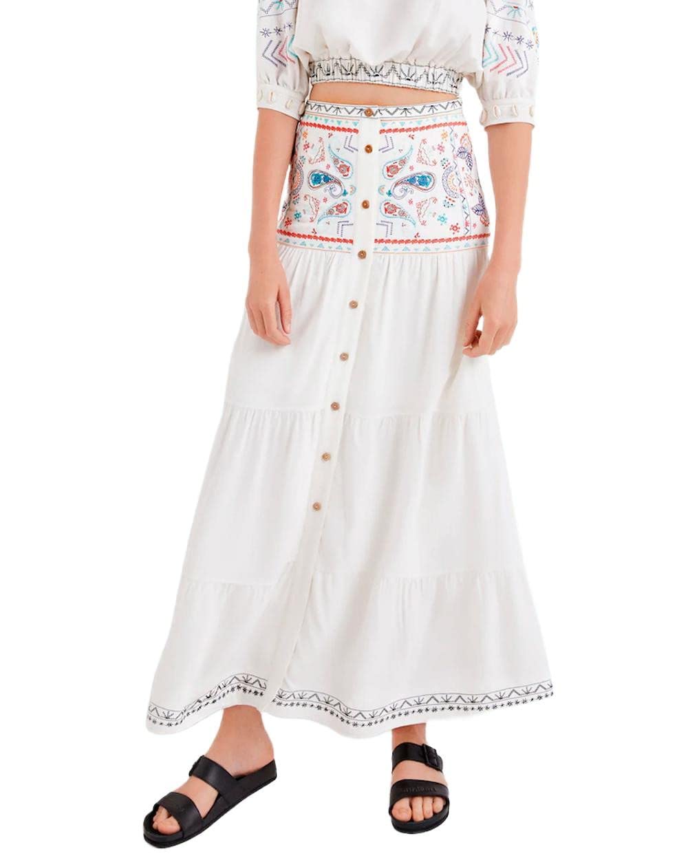 Jupe longue Desigual confortable pour masquer les complexes - 4