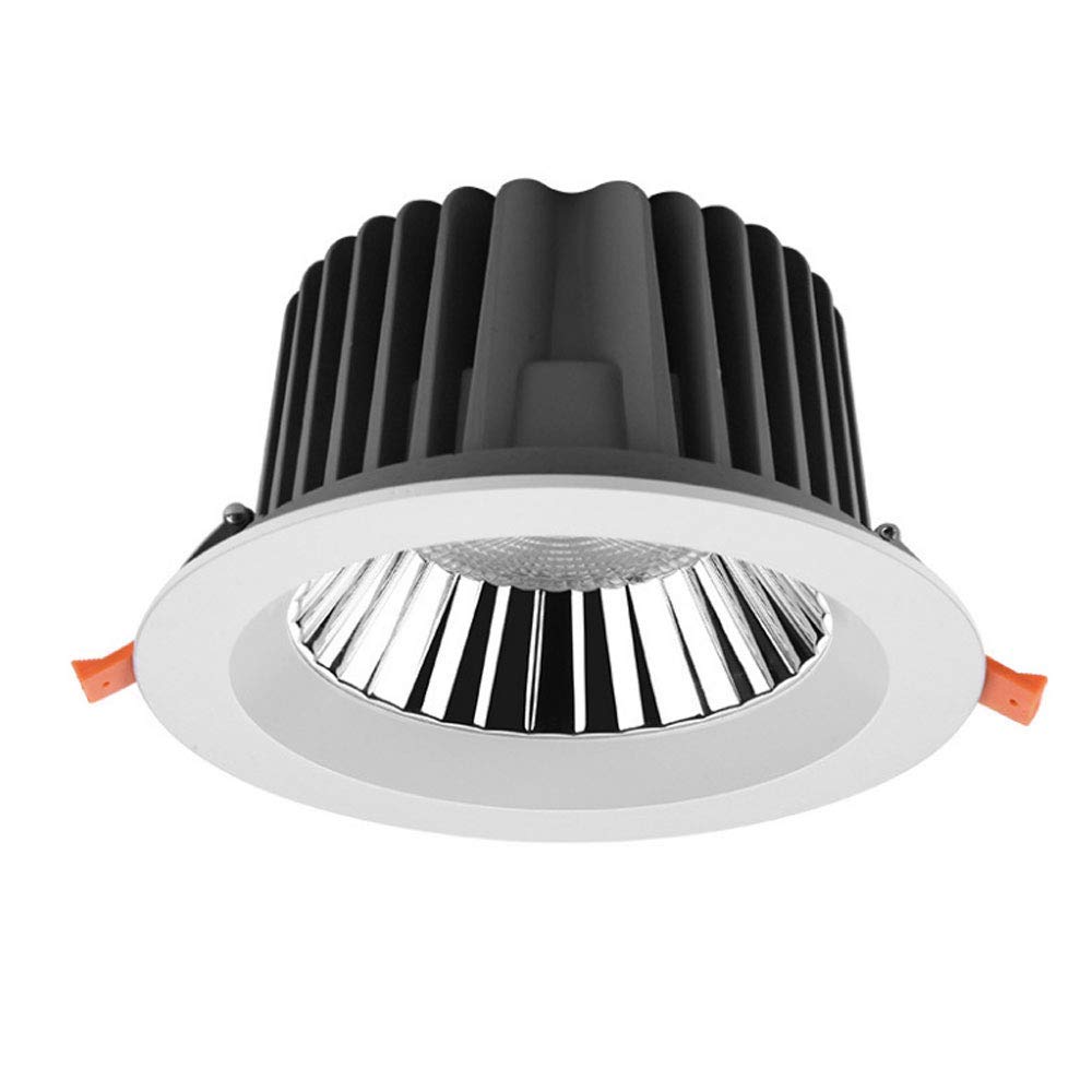 Luces LED empotradas de Techo, focos Integrados neutros, Luces empotradas Modernas, ultrafinas, Redondas, de Aluminio Fundido a presión, con Rejilla Blanca para Sala de Estar, Dormitorio, Cocina,