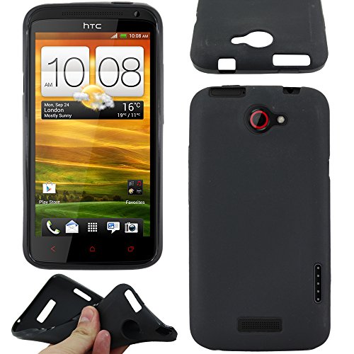 ebestStar - Coque pour HTC One X, Etui Protection Silicone Antichoc, Souple Slim, Noir