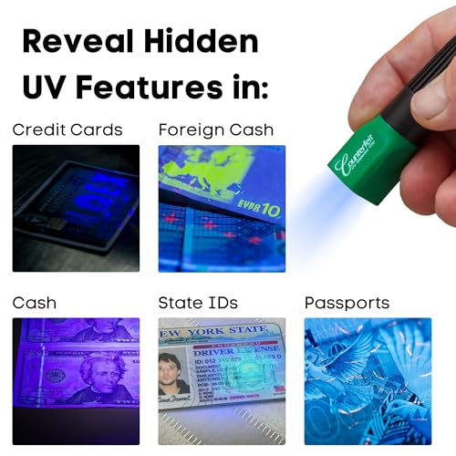 Image of Dri Mark Dual Test Counterfeit Money Detector Pen, UV Light 6 Pack - Fake Money Bill Checker, Tests for Security Strips and Authentic Currency Paper, 6 UV Light /Pens