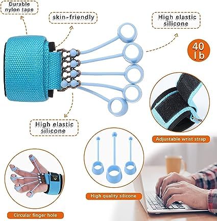 Image of Fitfix Hand Exerciser (1 ps Forearm Exerciser + 1 ps Hand Gripper) Hand & Finger Fitness Pro Pack: Strengthen, Expand, and Conquer with Dynamic Hand Tool & Forearm Combo