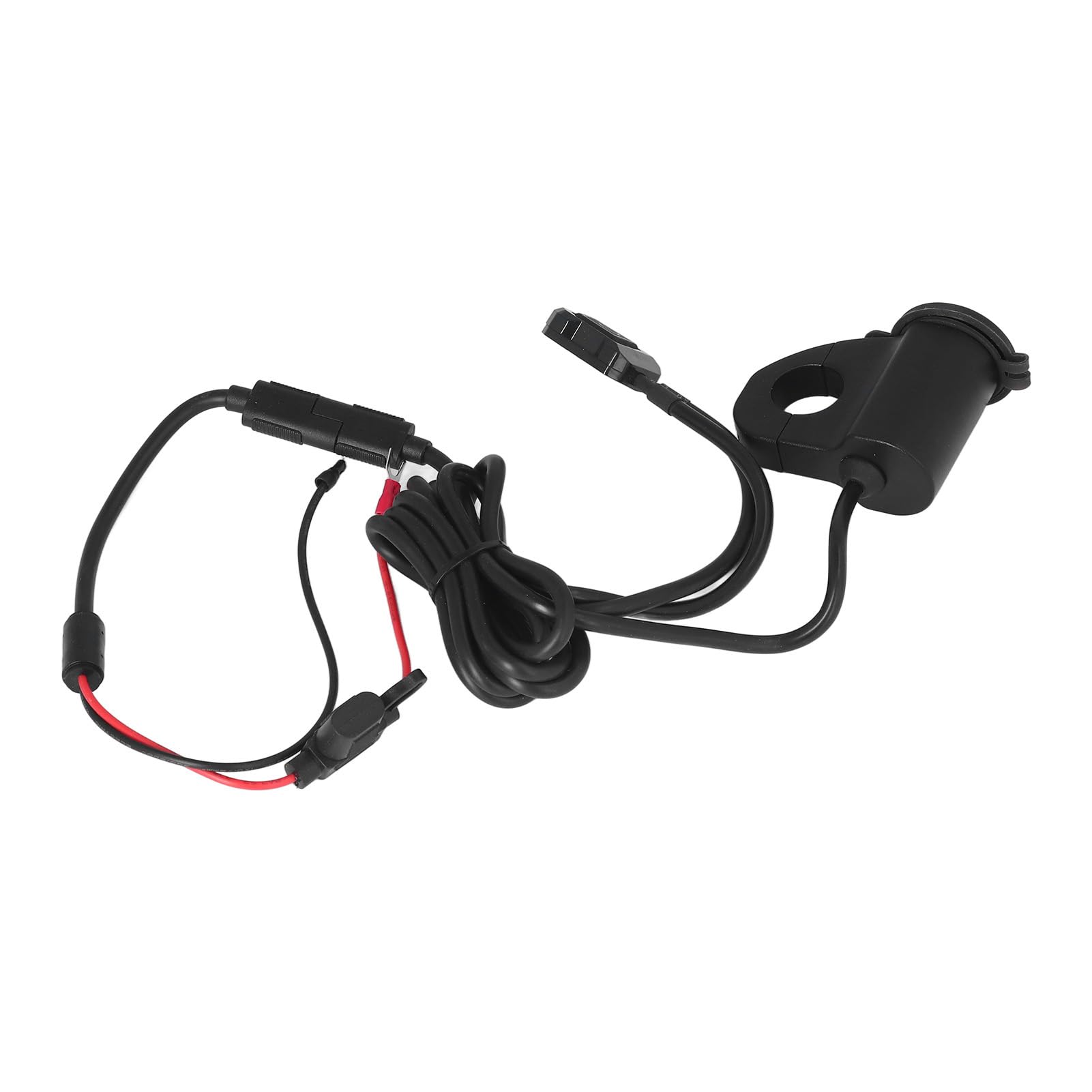 Motocyklowa ładowarka do telefonu Ładowarka ze stopu aluminium Rower elektryczny Cyfrowy wyświetlacz QC3.0 Podwójna ładowarka USB do telefonu Szybka ładowarka Czarna obudowa