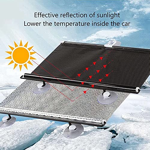 Wertygh Sunshade Roller Blackout Suction Cup Blinds Curtains For Living Kitchen Office Car Window Free-Perforated Curtain F #TOP6