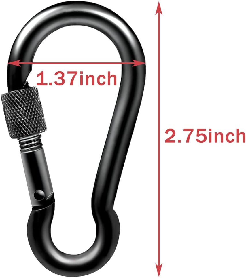 PROND Locking Carabiners, Heavy Duty Carabiner, 316 Stainless Steel Screw Lock Carabiner Hooks - Image 4