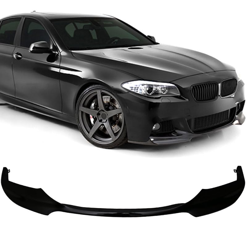 Pre-Painted Front Bumper Lip Compatible with 2011-2016 BMW F10 5 Series, V Style # 475 Black Sapphireue PU Spoiler Splitter Valance Fascia Available by IKON MOTORSPORTS