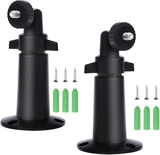 Camera Bracket Wall Mount Indoor Outdoor Stand Holder Set Compatible with Stick Up Cam Wired/Battery & Indoor Cam, Arlo Pro/Pro 2/Pro 3/Pro 4/Ultra, Eufy Cam E / 2 / 2C (2Pack,Black)