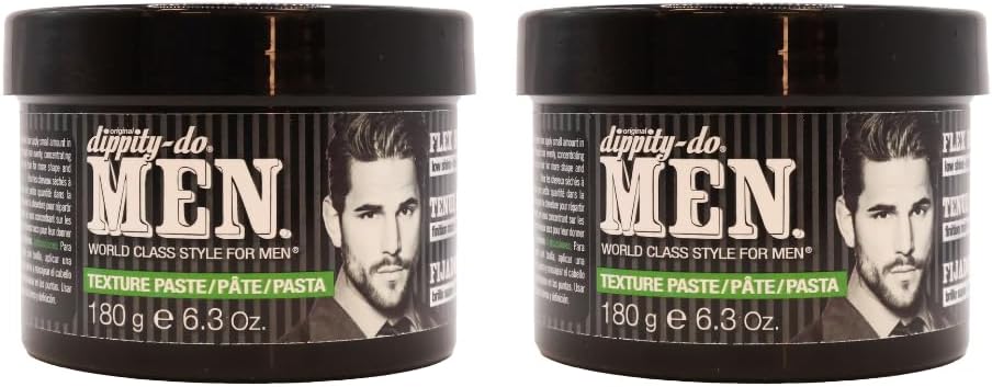 Dippity Do for Men - Paste Flex Hold - Dippity Do Hair Gel (6.3 Oz x 2)