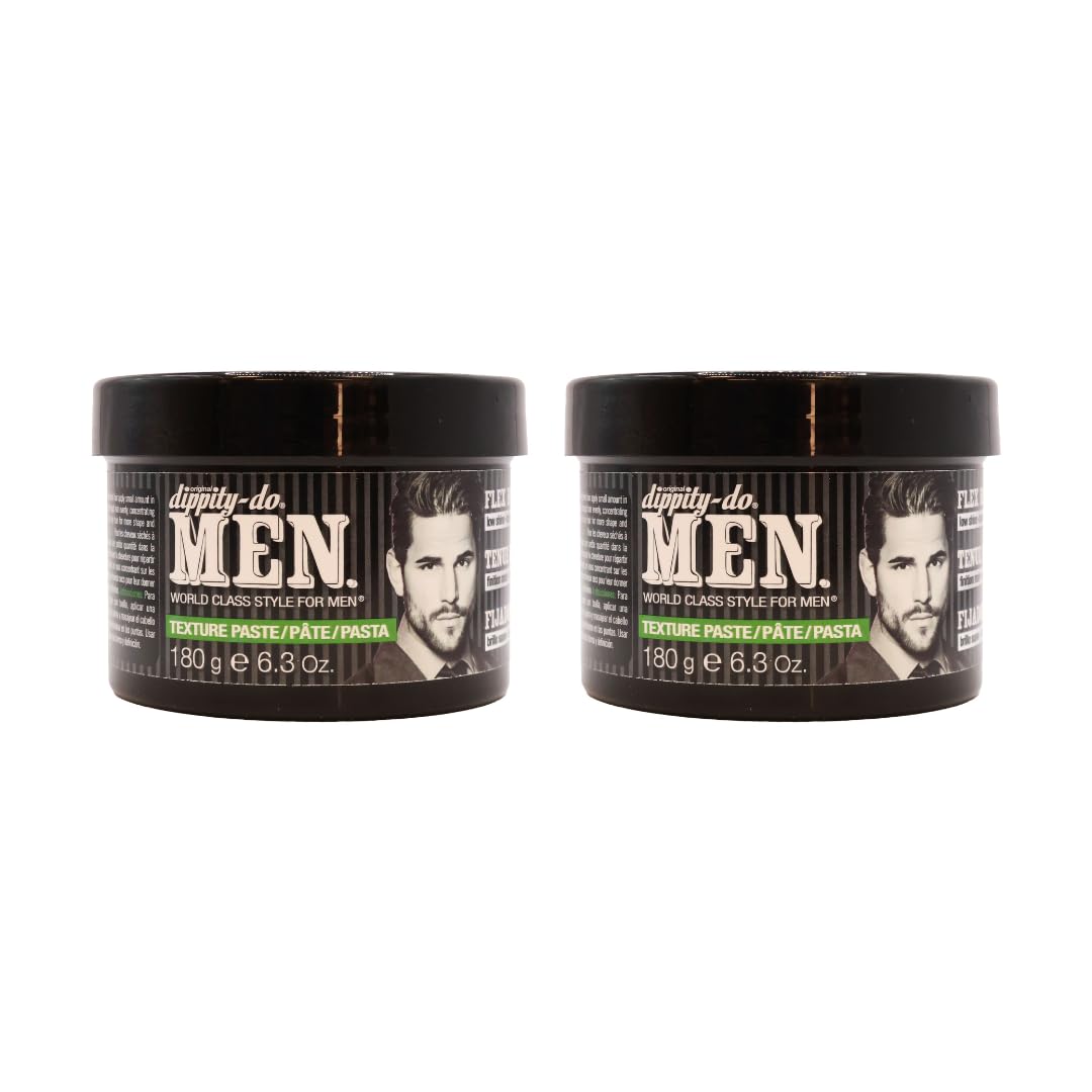 Dippity Do for Men - Paste Flex Hold - Dippity Do Hair Gel (6.3 Oz x 2)