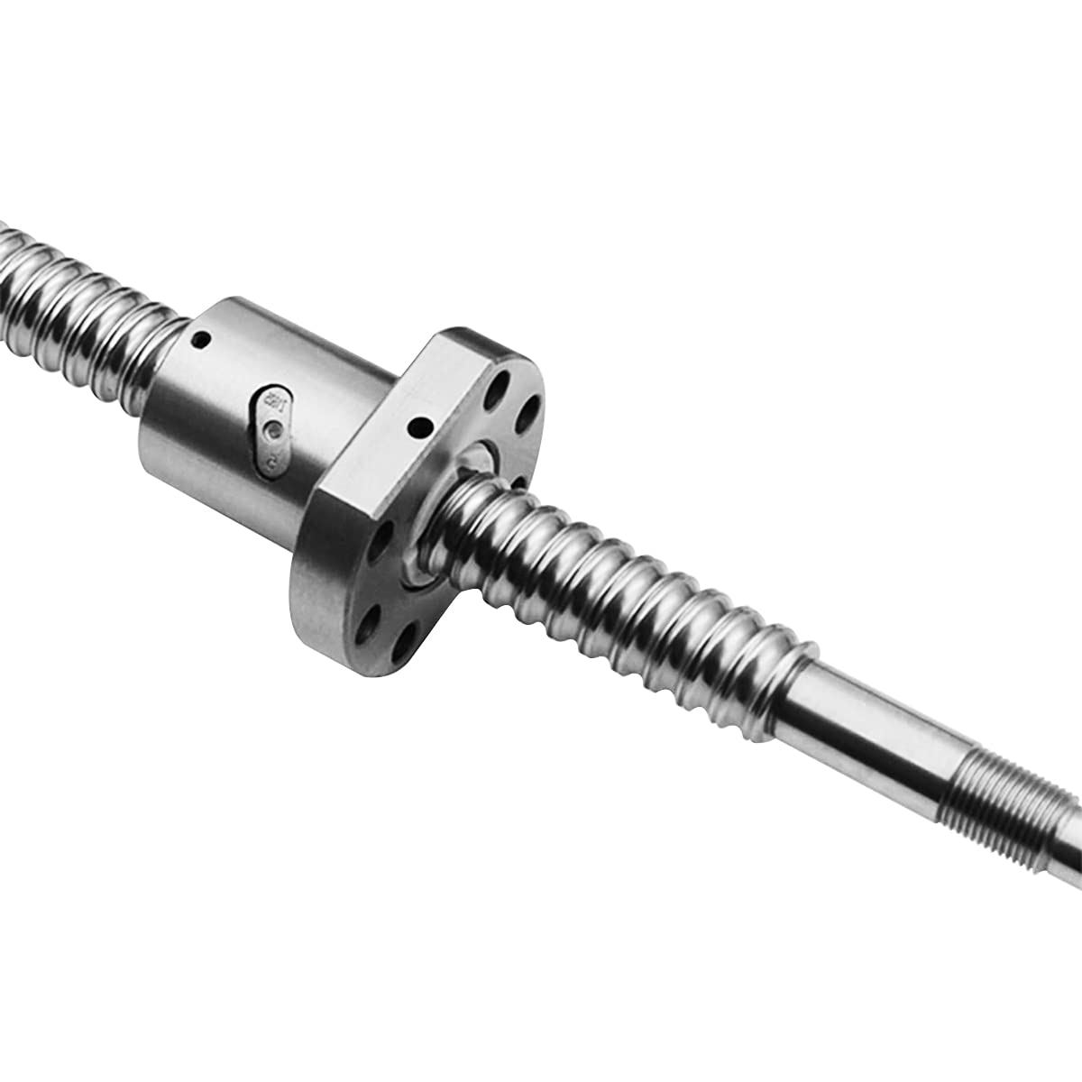 CNCMANS Husillo circular SFU1605-350 mm, acero inoxidable, tornillo de rosca con tuerca de bola y extremo mecanizado, sin necesidad de tocar ni soportes laterales para equipo automatizado