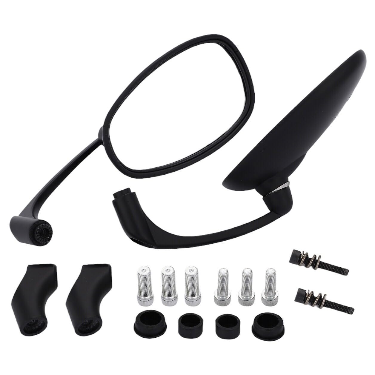 オーバルミラー　A Amazon | Kanoan オーバル バレン ミラー バイク オートバイ サイド