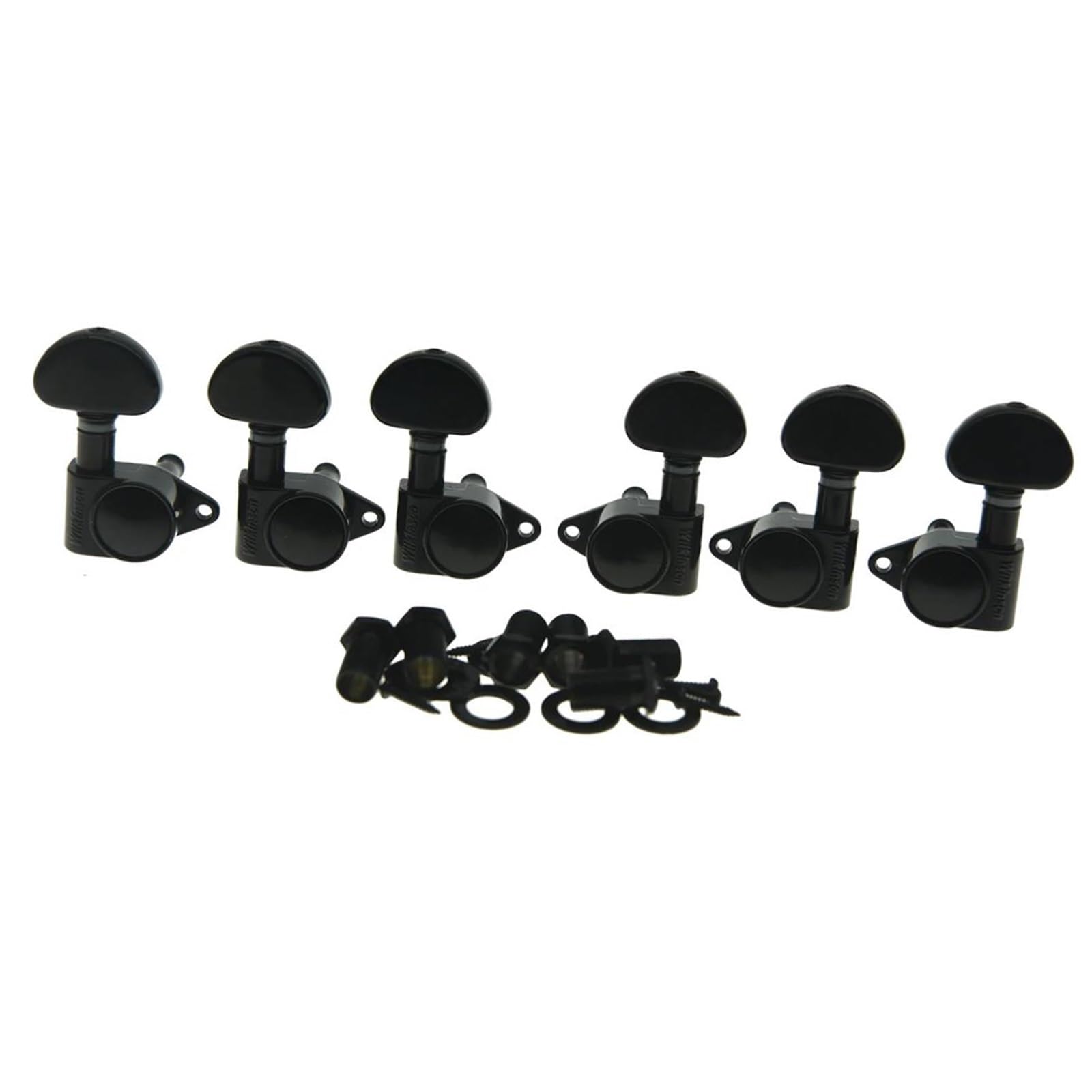 Guitar Tuning Pieces Full Size Sealed Guitar Tuners Tuning Keys Pegs Guitar Machine Heads(Black)