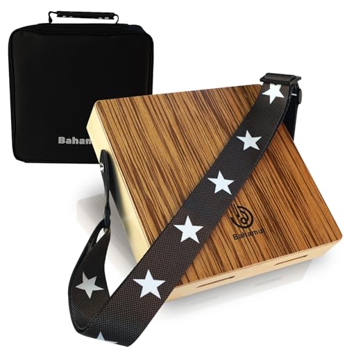 BAHAMUT Travel Cajon Drum -Zebrawood Small...
