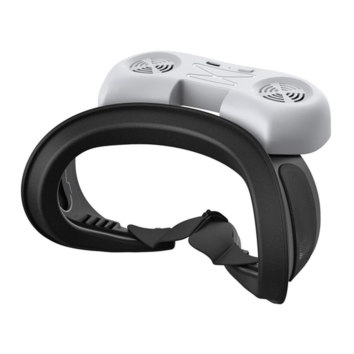 Facial Interface Cooling Fan for Quest 3S Accessories Soft PU Leather Ice Silk Cotton Face Pad Adjustable 3 Speeds Ventilation