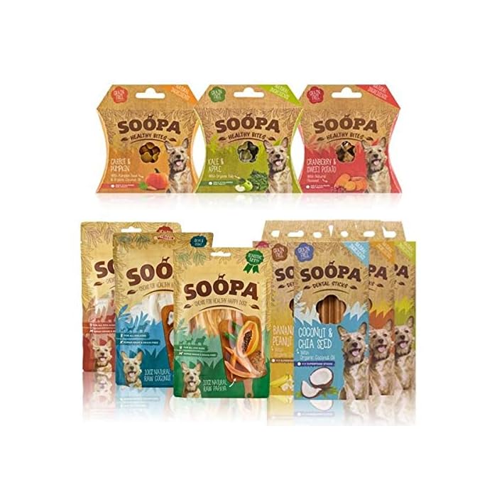 Soopa Cranberry and Sweet Potato Healthy Bites Dog Treat, 50 g (Pack of