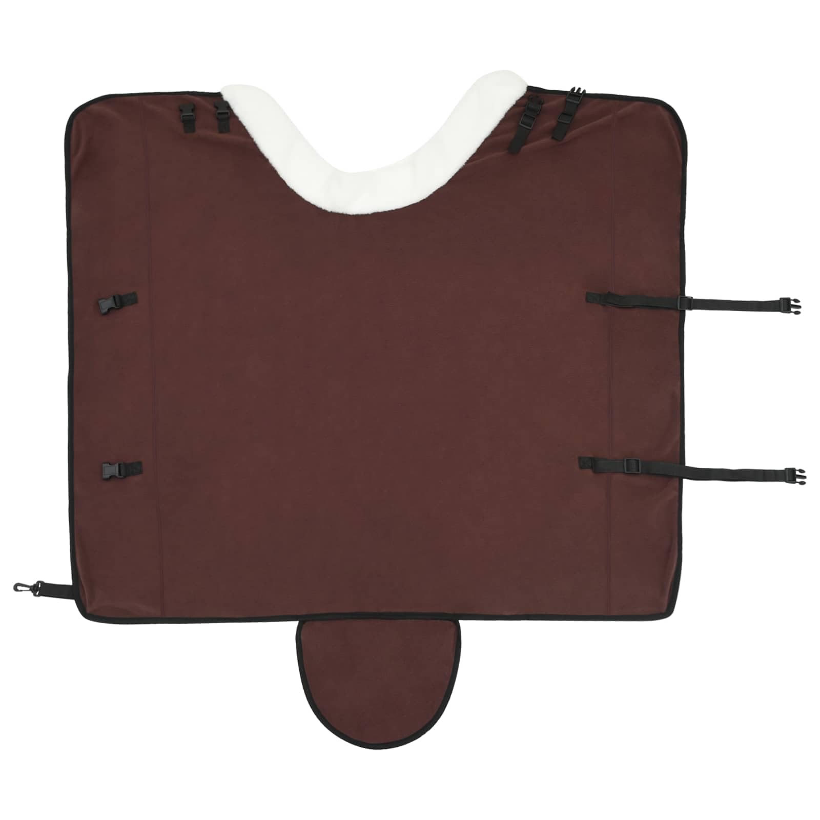 Pferdefleecedecke Dunkelbraun 165 cm Polarfleece für kaltes Wetter mit abnehmbarem Bezug, verstellbaren Schnallen und winddichtem Design – warme Pferdedecke für den Winter.