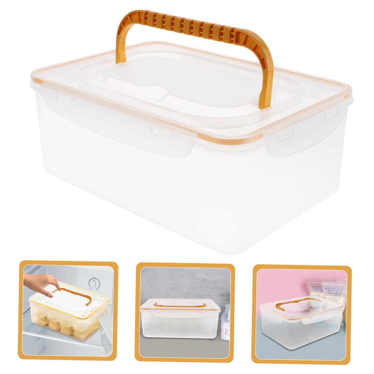 DECHOUS 2stücke Stillzubehör mit Deckel Transparente Gefrierboxen für Muttermilchbeutel Kühlschrank-organizer für Flaschen Joghurtbeutel und Vorratsdosen