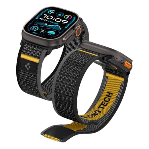 Spigen Athlex Air Designed For Apple Watch Band Compatible with Ultra 2/1 49mm, Series 10 46mm, 9/8/7 45mm, SE2/SE/6/5/4 44mm, 3/2/1 42mm - Active Black