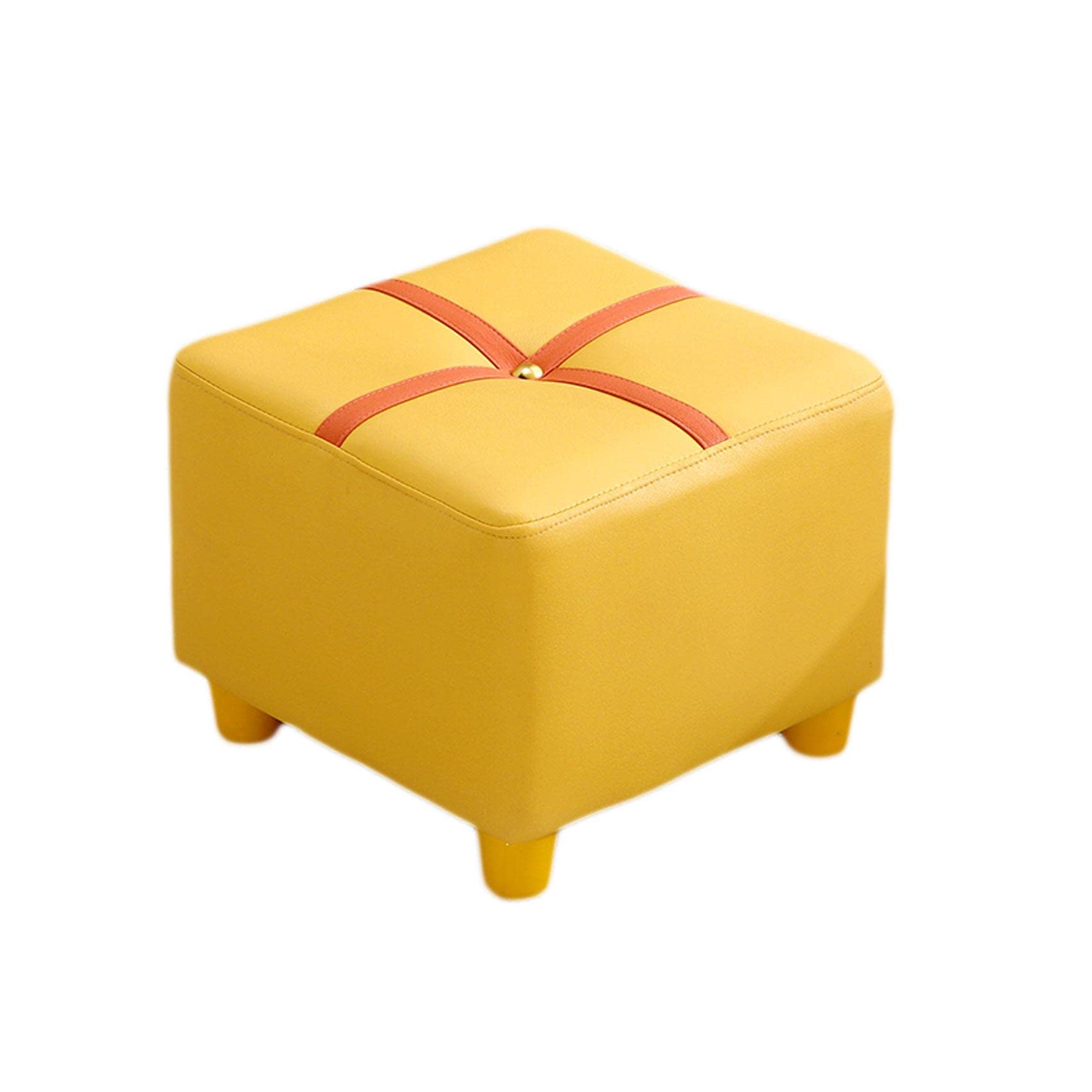 Repose-Pieds Orange : Tabouret Carré Anti-Fatigue en Tissu Technique