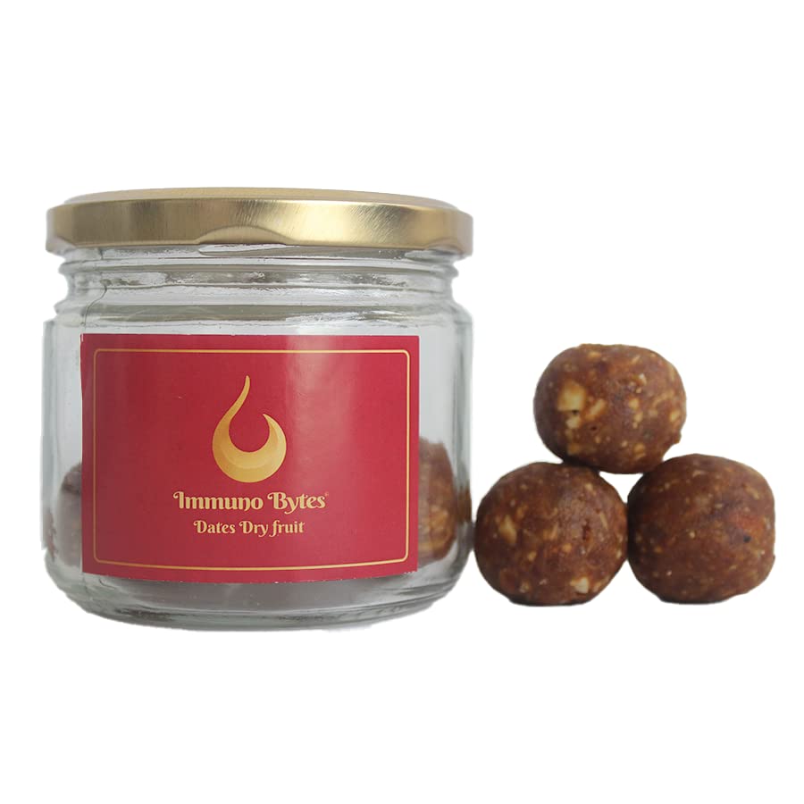 Immuno Bytes- Dates Dry Fruit ladoo (No Added Sugar) 120 gm