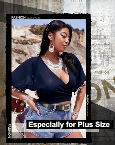 Women's Western Genuine Leather Belt Vintage Style Plus Size for Jeans4