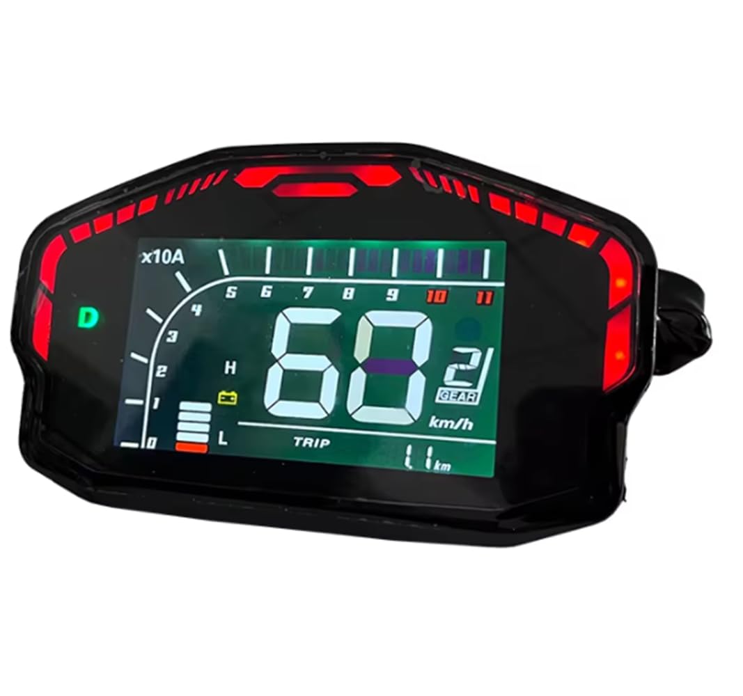Fhihuepr One Color Dkd Lcd Speedometer Display Adjustable One-Lin Can-Bus Communication For Votol Fardriver Controller