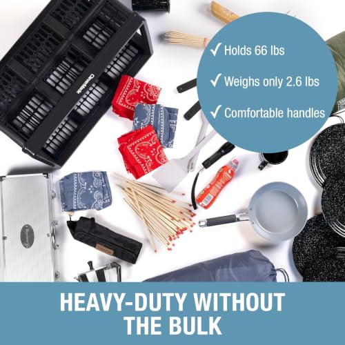 Image of CleverMade Collapsible Utility Crate For Storage, 45L 1 Pack, Obsidian