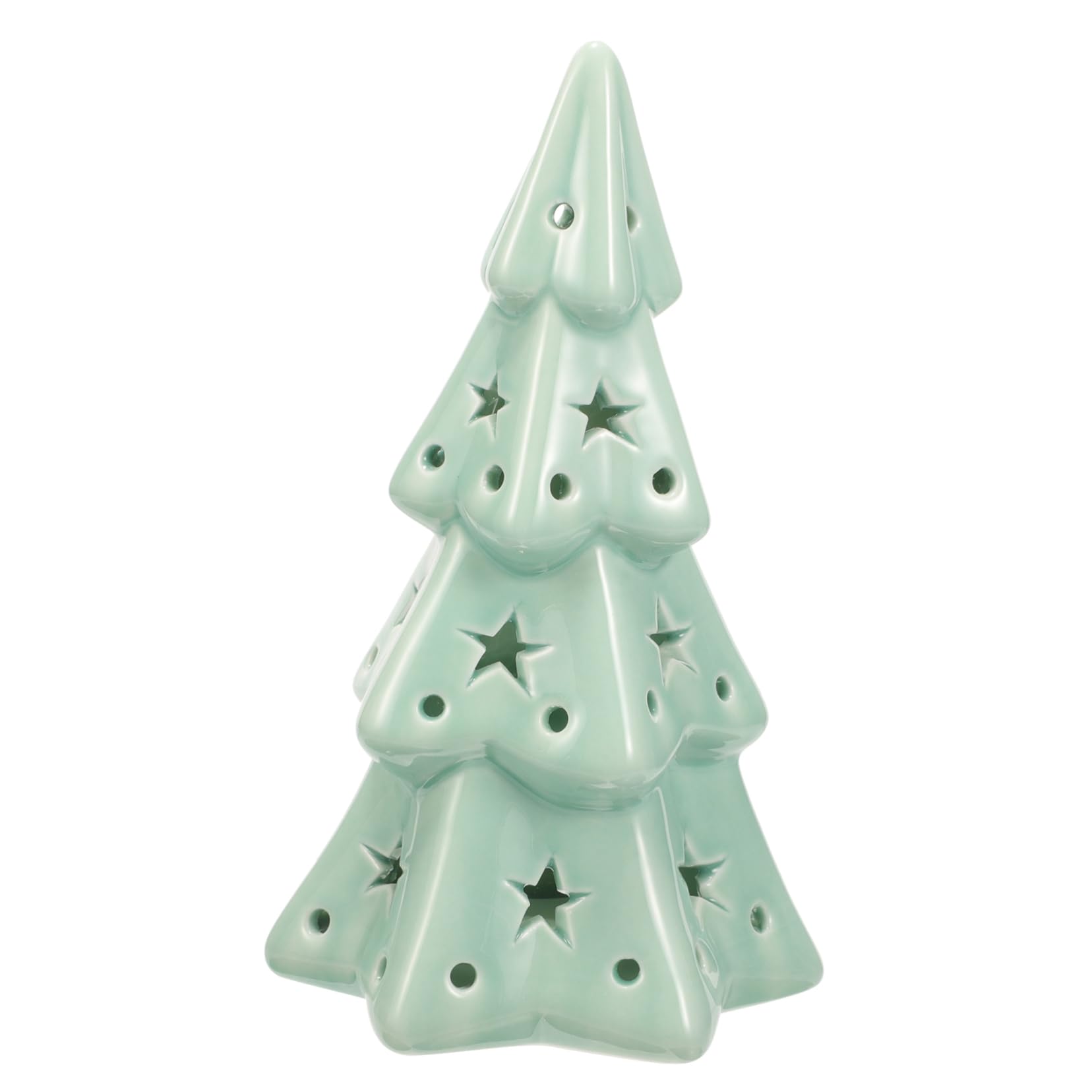Garneck Adornos Navideños De Cerámica Adornos De Mesa Navideños Centro De Mesa para Fiestas Árbol De Navidad Decoración De Escritorio Adornos Navideños Novedosos Figuras Guirnalda