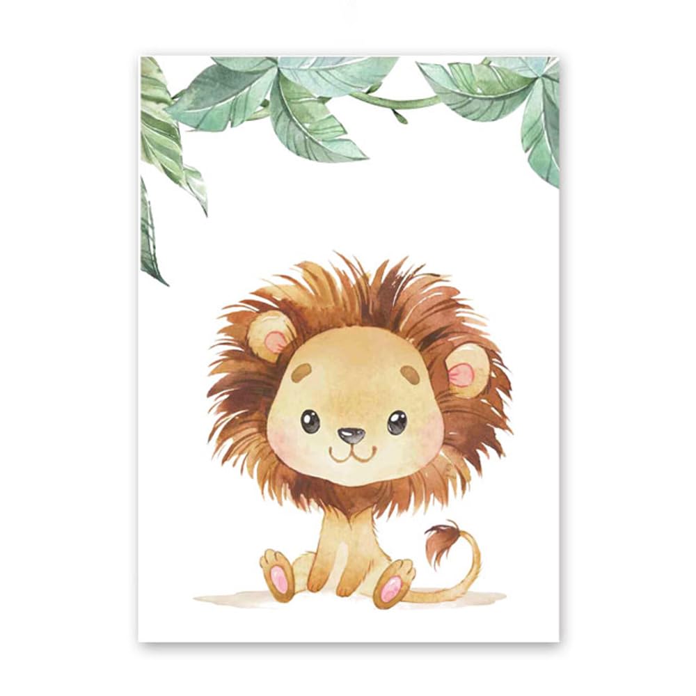 3 Laminas Personalizadas Bebe 30X40CM Cuadro Animales Infantil Poster Habitacion Niño Lienzo Infantiles Para Habitacion Laminas Animales Salvajes Cuadros Decorativos Niños sin Marco