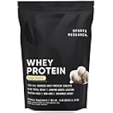 Sports Research Whey Protein - Sports Nutrition Whey Isolate Protein Powder for Lean Muscle Building & Workout Recovery - 5 lb Bag Bulk Protein Powder - Creamy Vanilla, 63 Servings