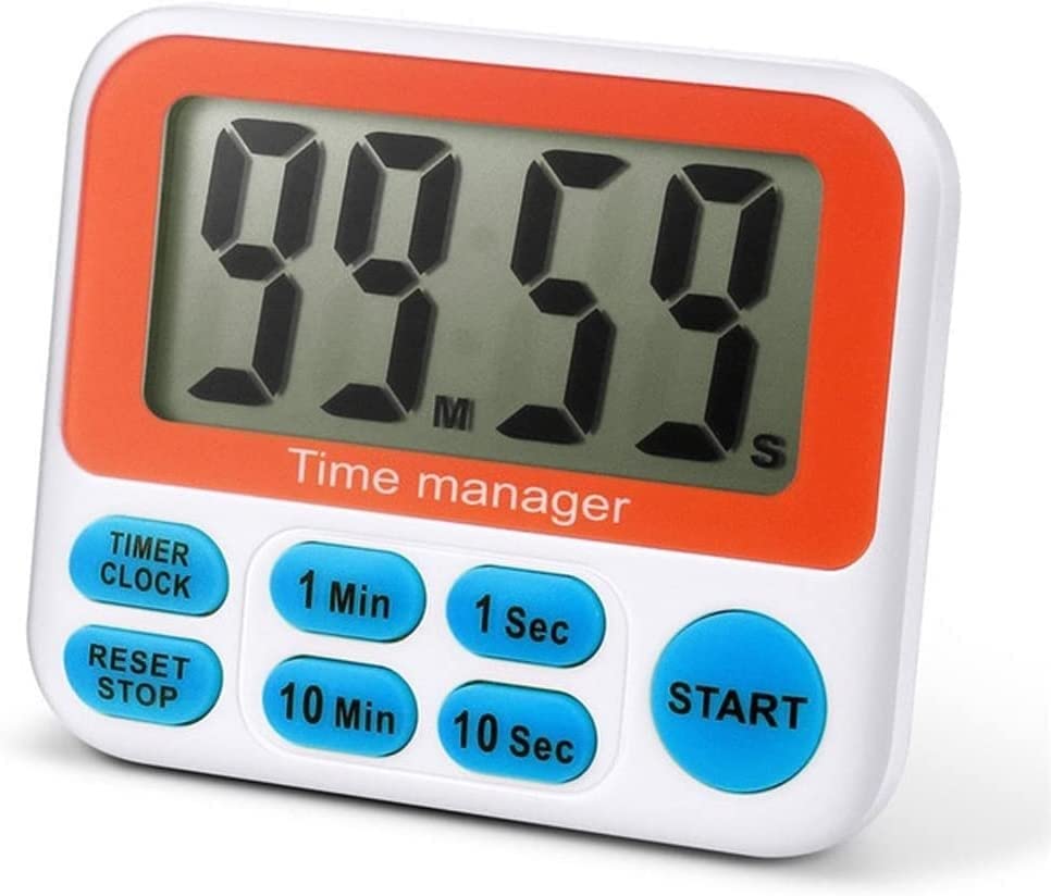 Temporizadores, Temporizador de Cocina Digital, Temporizador de Cocina magnético, Pantalla LCD Grande, Temporizador de Cocina, Reloj con Alarma Fuerte, Reloj de Cuenta Regresiva