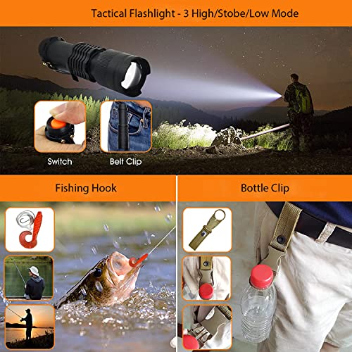 Graxury-14-in-1-Multi-Purpose-Emergency-Survival-Kit-Camping-Accessories-Flint-Multi-Purpose-Card-Emergency-Blanket-Flashlight-and-More-for-Camping-Fishing-Hunting