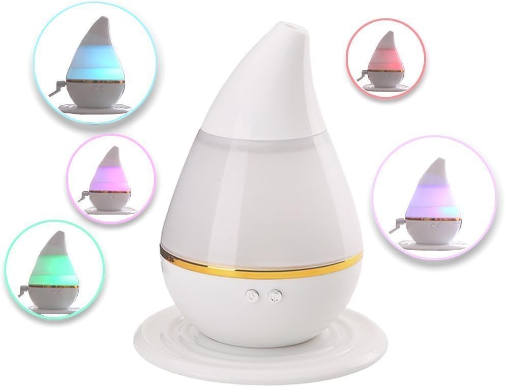 CJMJ Aroma Diffuser, 250ml Ultrasonic Air Humidifiers Electric USB Diffuser Essential Oils Aromatherapy, Air Purifier, Mini Led 7 Colour Changing Cool Mist Humidifier for Bedroom, Car, Home