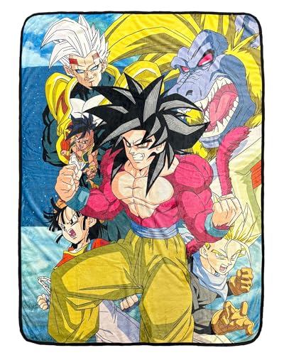 Surreal Entertainment Dragon Ball Gt Blanket Super Saiyan 4 Baby Pan Uub Fleece Throw 45 X 60