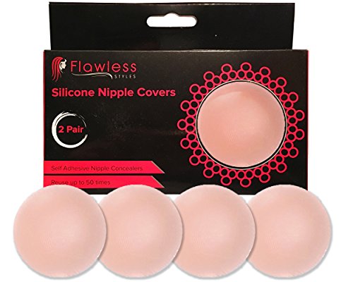 Top Quality Women Pasties Silicone Nipple Self Adhesive Covers | 2 PAIRS | Waterproof, Reusable, Sweat Proof & Comfy Nipple Concealers