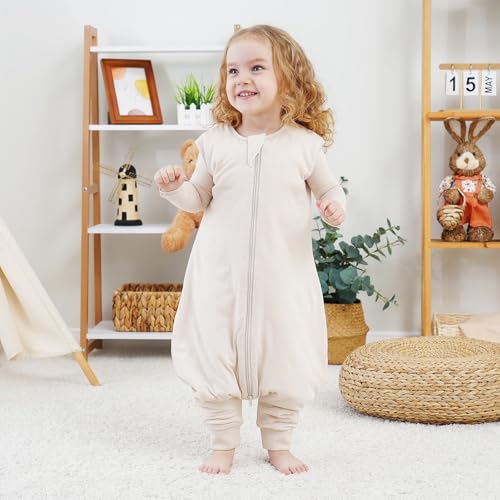 Image of 1.0 TOG Toddler Sleep Sack with Legs for Early Walkers, Wearable Blanket for Tall Walking Toddlers 18-36 Months