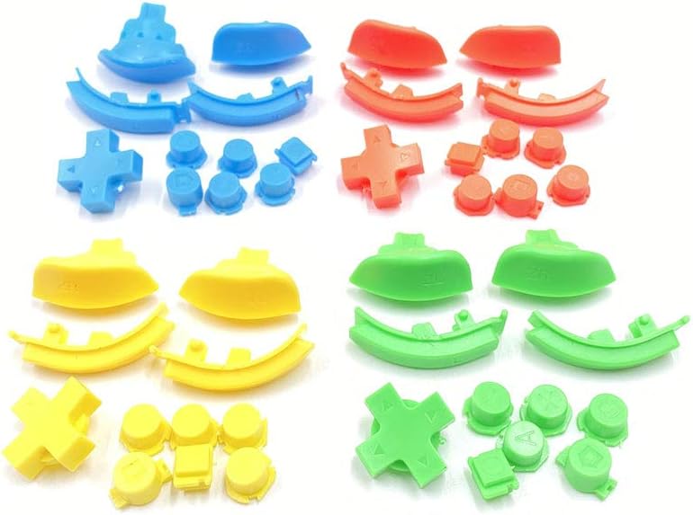 DIY Colorful ZL ZR L R ABXY Home Direction Buttons D Pad Keys Trigger Button for Switch Lite NS Lite Controller (4 Set)