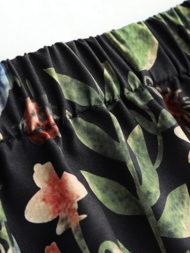 CIDER Maxi Skirt for Women Floral Print A Line Mid Waist Long Skirts Flowy Beach Vacation Daily Casual2