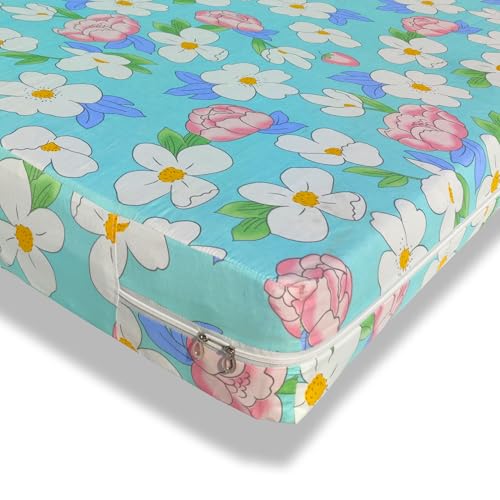 Image of WELLFIT Premium Glace Cotton 300 TC Mattress Cover /Protector for Single Size Bed with Zip /Chain /3x6 ft / 36x72x6 inch