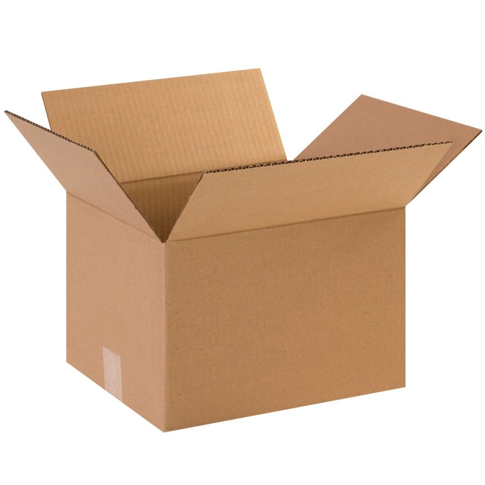 aviditi shipping boxes small 12"l x 10"w x 8"h, 8-pack | corrugated cardboard box for packing, moving and storage