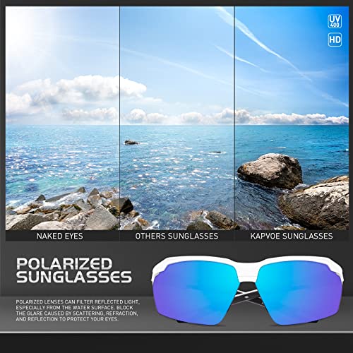 Kapvoe Sports Sunglasses Polarized Cycling Glasses Baseball Running Mountain Bike Triathlon Golf Mtb For Men Women #TOP2